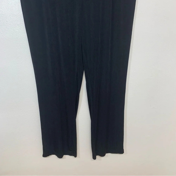 Ronni Nicole Pants Woman 1X Black Slinky Knit Pull On Straight Leg Stretch - Picture 3 of 11
